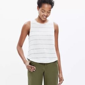 Madewell linen Allegro crop tank top xs